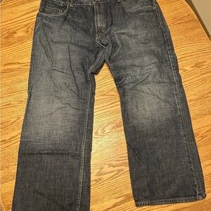 Y2K Levis Silvertab Boot Jeans Mens 42x30 Boot Cut Dark Blue Denim Jeans